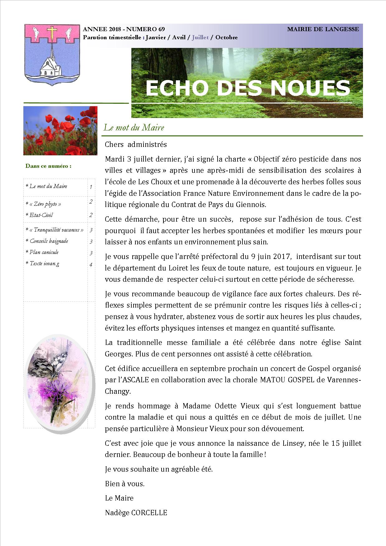 ECHO JUILLET 2018