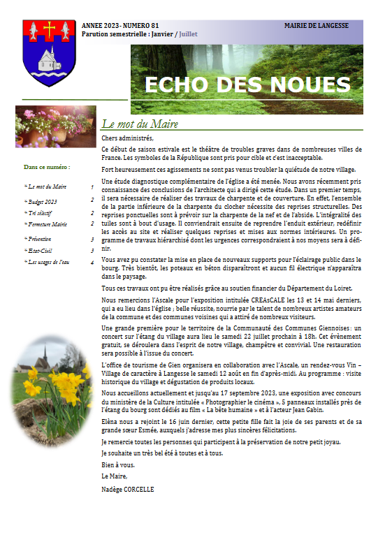 echo juillet 2023