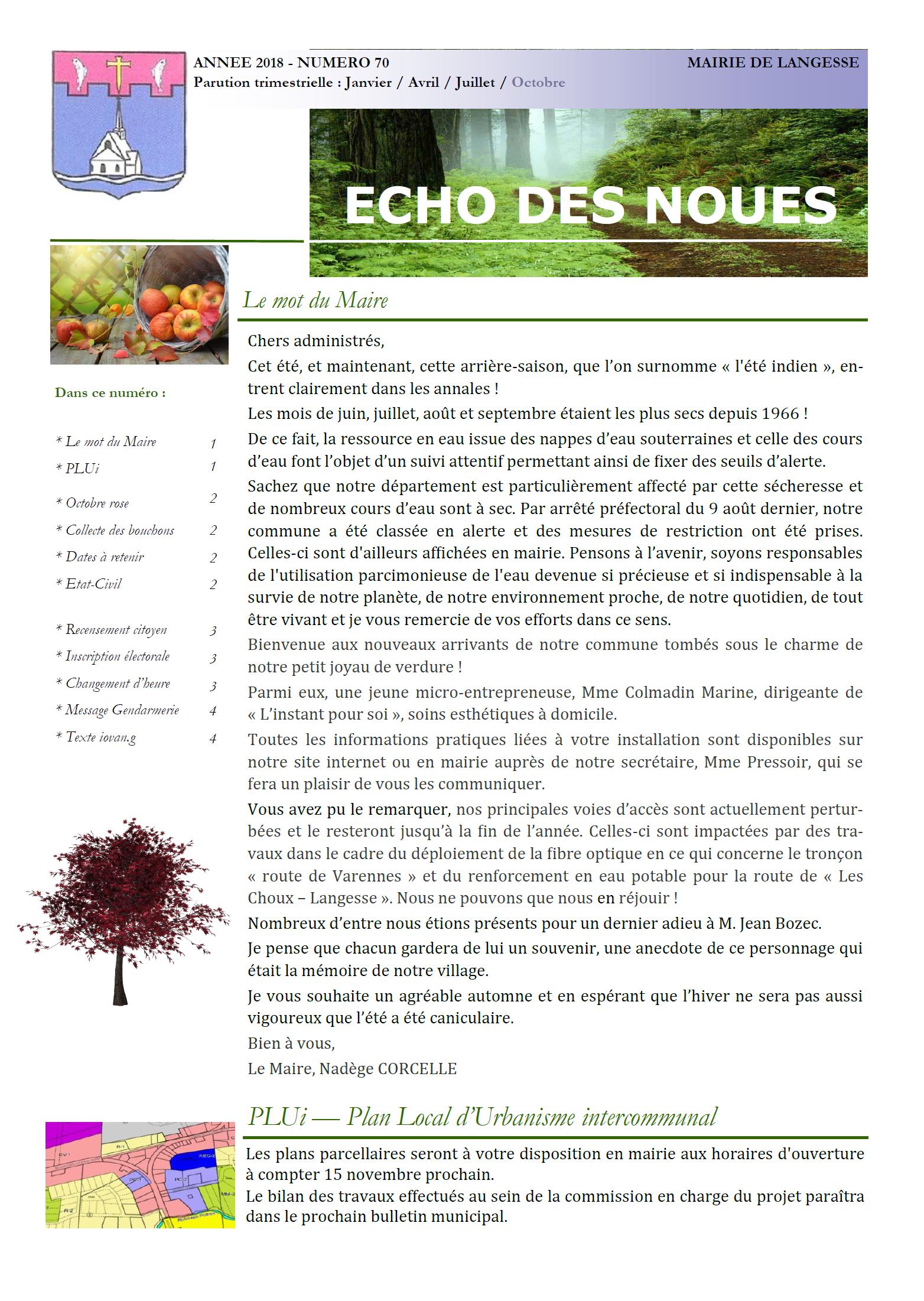 echo octobre 2018