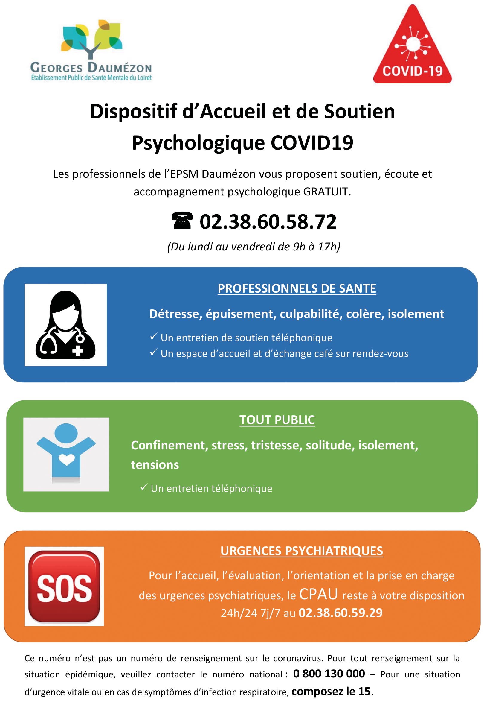 ACCUEIL ET SOUTIEN PSYCHOLOGIQUE